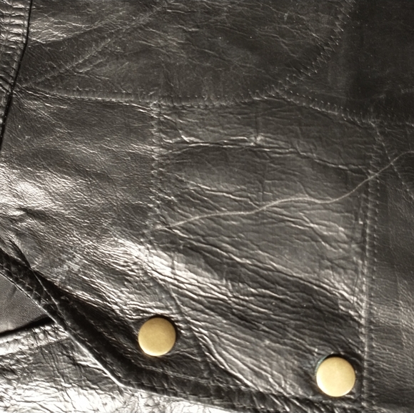 Mens Genuine Leathr Vest Navarre Blk Biker Italian Snap Motorcycle 2X Big & Tall - Picture 15 of 15